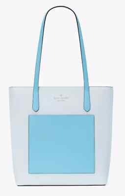 Kate Spade Daily Large Tote Blue Saffiano Bag Colorblock Purse