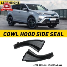 2PCS Black Front Wiper Side Cowl Extension Cover Trim For 2013-2019 Toyota RAV4