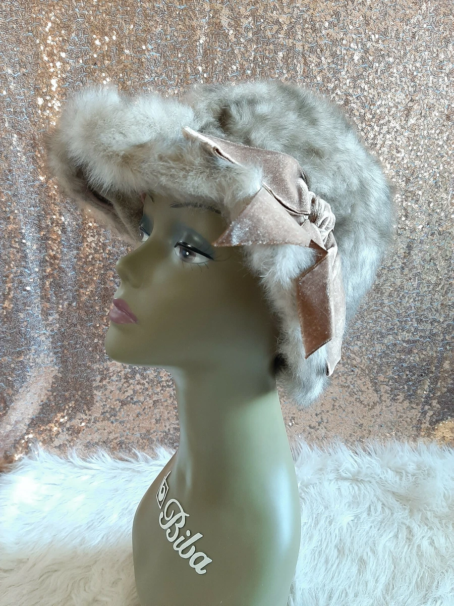Vintage Andre 1960s Canada Rabbit Fur Fedora Hat