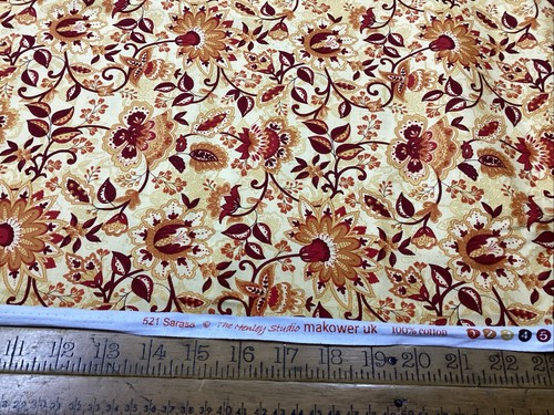Makower -521-Sarasa- Floral-100% Cotton - Picture 6 of 6