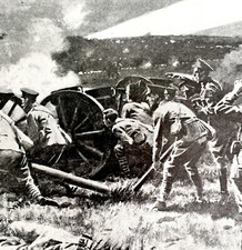 British Artillery Lines Swept In Searchlights WW1 Print 1917 Arras Region SmDwC4
