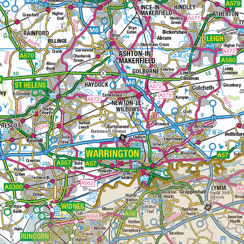 Old County Map of Lancashire, County Boundary Map of Lancashire (pre-1974) - Imagen 3 de 6