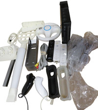 Nintendo Wii Console Black w/ Controllers, Cables, and Accessories