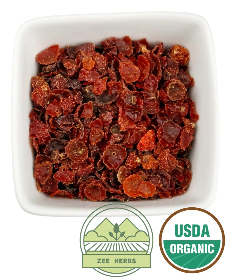 CUT & SIFTED Organic Rose Hips (Seedless), c/s (Rosa canina)