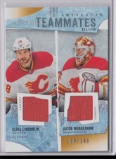 2021-22 Upper Deck Artifacts Tundra Teammates Duos Elias Lindholm / Jacob