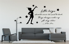 Peter Pan Quote Transfer Bed Wall Art Sticker Decal Home Decor NQ58