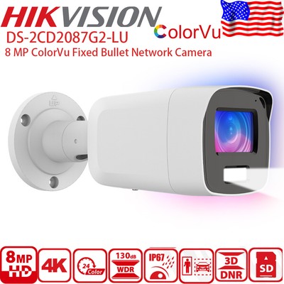 HIKVISION 8MP IP Camera OEM DS-2CD2087G2-LU ColorVu Bullet Audio Acusense US
