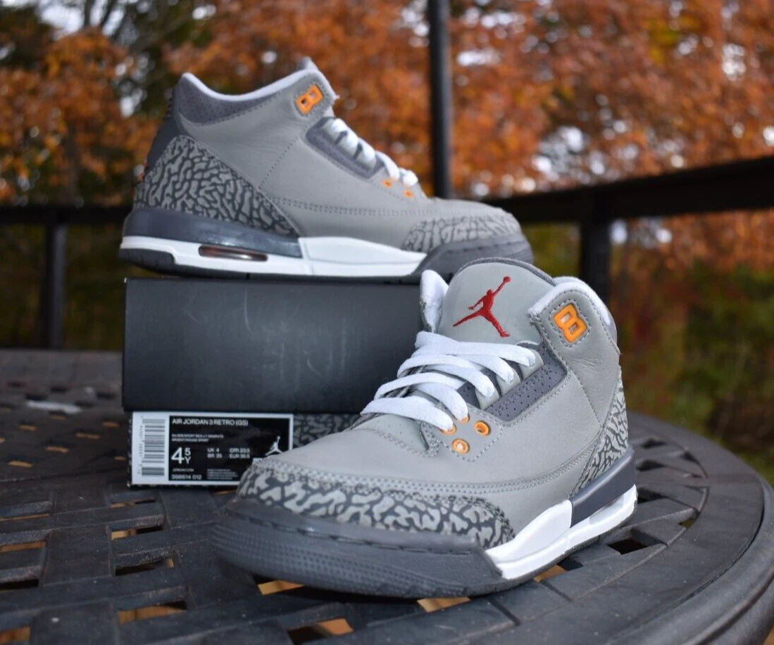 Nike Air Jordan 3 Retro GS 'Cool Grey' 2021 398614-012 Youth Size 4.5Y