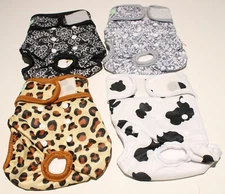 Wegreeco Dog Diapers MEDIUM Washable Reusable Puppy 4pk