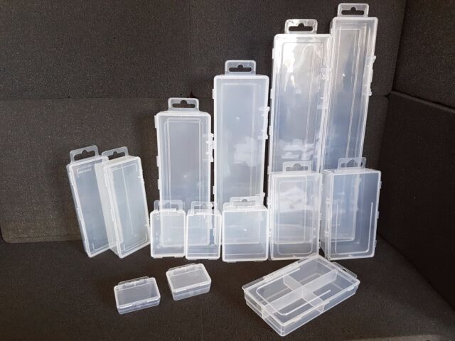 10x Transparent Box Aufbewahrungsbox Kunststoffbox Klappbox Plastikbox