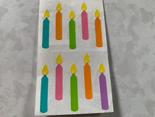2 SQUAREs MRS. GROSSMAN’S STICKERS CANDLES MULTI-COLORED CANDLES 10pcs
