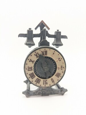 Vintage Miniature Antique Clock Die Cast Pencil Sharpener MCDXII 1492 Hong Kong