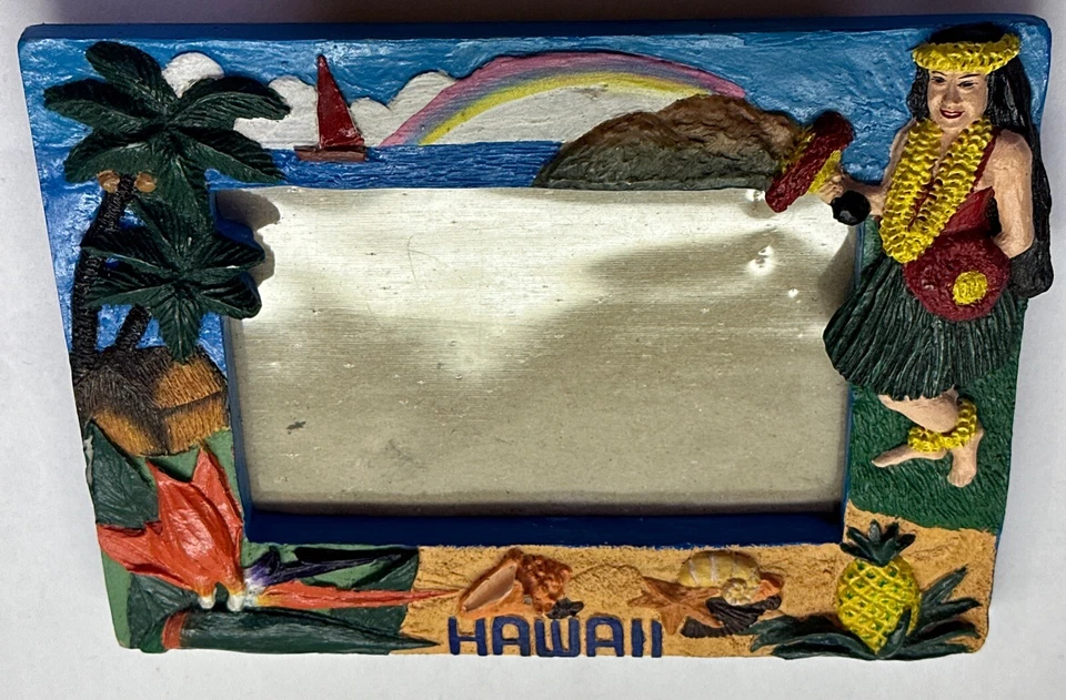 Marco de fotos de novedad de resina temática paraíso tropical 3D de recuerdo de Hawaii Foto 2 de 4