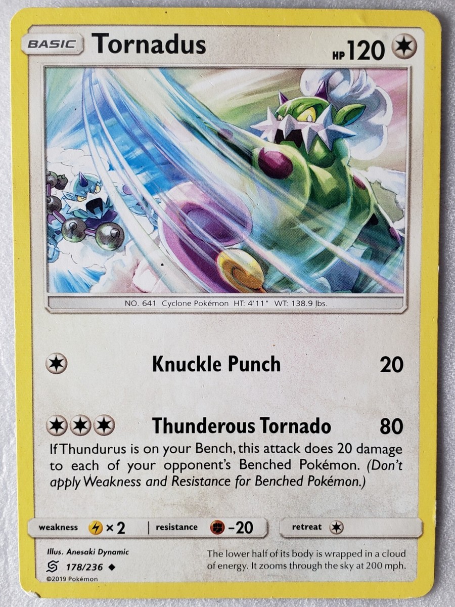 Tornadus 178/236 PL - Unified Minds Pokemon Card - Anesaki Dynamic Art