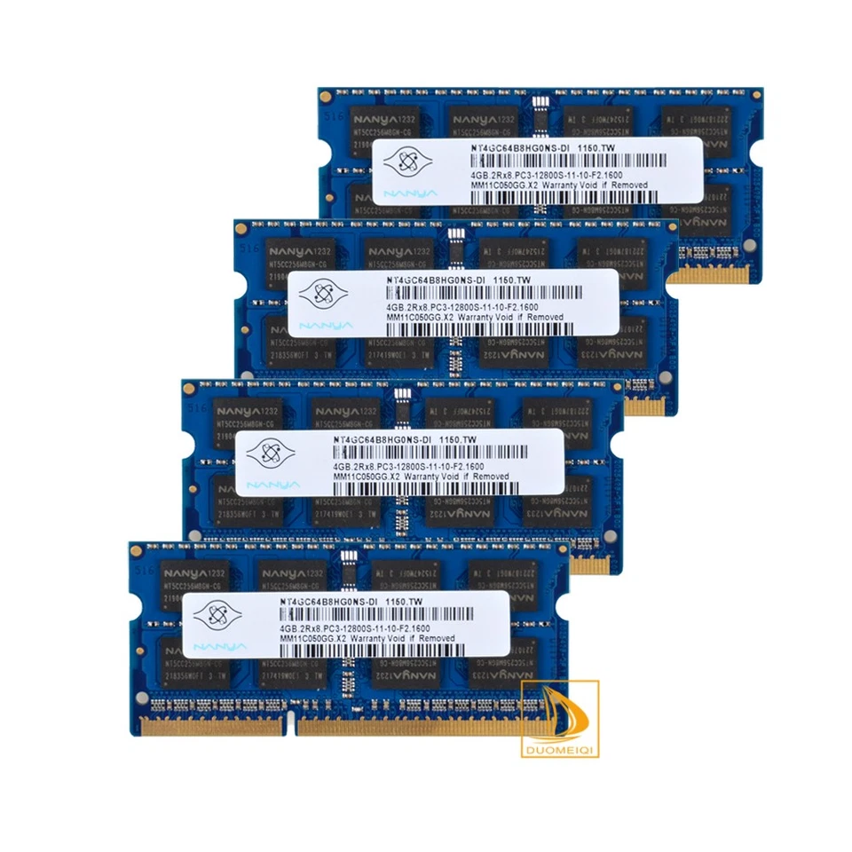 4PCS Nanya 4GB 2RX8 PC3-12800S DDR3 1600Mhz 204Pin SODIMM Laptop Memory RAM - Image 3 of 4