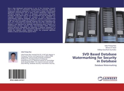 SVD Based Database Watermarking for Security in Database Udai Pratap Rao