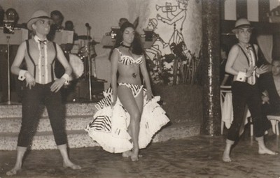 Photo postcard beautiful woman in bikini long legs snapshot 1960s