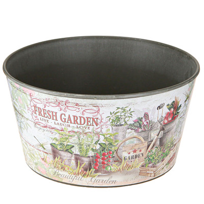 Blumenschale Vintage Plastik Ø21cm Fresh Garden 2er Set