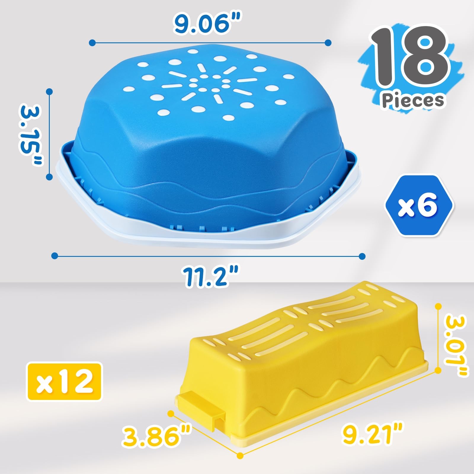 Balance Beam for 18Pcs Non-Slip Stepping Stones Obstacle Course for Toddlers ... thumbnail 5