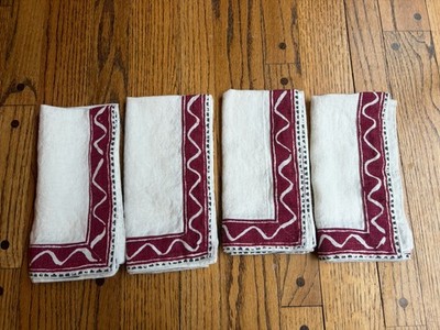 OKA Linen Napkins Set Of 4