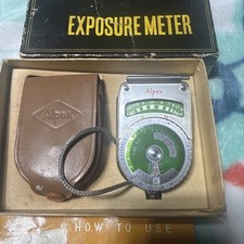 Vintage Alpex Hand Held Exposure light Meter In Box With Paperwork