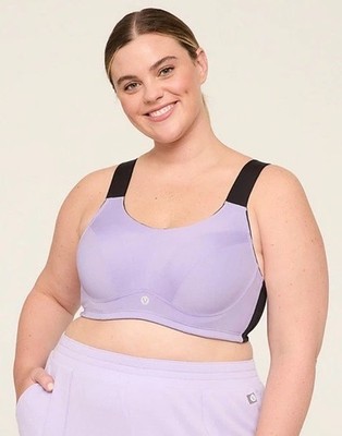 Livi Lane Bryant Max Support Wicking Underwire Sports Bra Size 42G Purple EUC