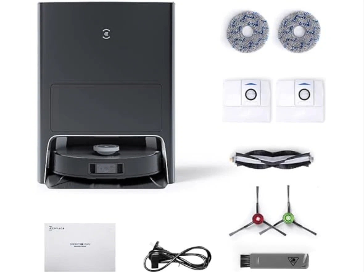 New ECOVACS DEEBOT X1 Omni Robot Vacuum and Mop Combo with Self-Emptying Black