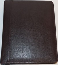 Franklin Covey Planner Top Grain Verona Leather Zipper 7-Ring Pocket Binder