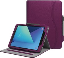 Samsung Galaxy Tab S3 9.7 Case, Multi-Angle Stand Cover with S Pen Holder, Purpl