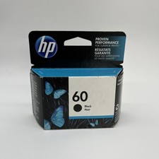 HP 60 Black Original Ink Cartridge Genuine OEM CC640WN option 140 SEALED NEW