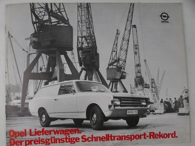 Opel Van The Cheap Express Transport Record Catalogue 1971 To-10062