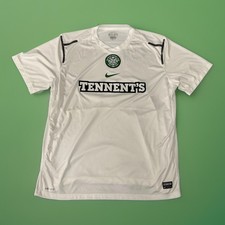 Nike Celtic FC Away Jersey Mens XXL White Tennents 2011 2012 Soccer Shirt Glasgo
