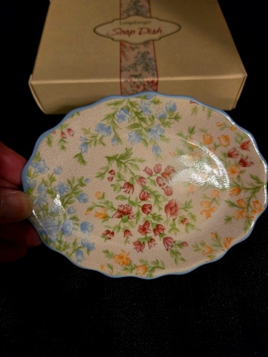 Longaberger Vintage Blüten Muttertag Porzellan Seifenschale NEU IM KARTON Landhaus Kern - Bild 2 von 9