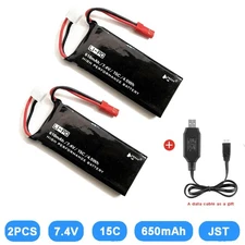 2Pcs 7.4V 15C 610mAh Battery for Hubsan H502s H502e Rc Quadcopter Drone part Car