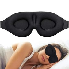 MZOO sm010 Sleep Mask with Eye Cups - Black