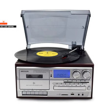 3 Geschwindigkeiten Bluetooth Vinyl Plattenspieler HIFI Sound Multifunktion Vintage Adjustab