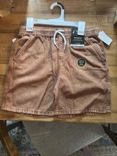 Boys' Relaxed Pull-On 'Above the Knee  Jean Shorts - art class L 10-12 Brown