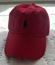 Polo Ralph Lauren Unisex Cotton Chino Ball Cap Adjustable RED One Size