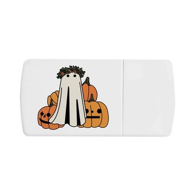 Pillendose ''Kürbis Geist Halloween'' mit Tablettenteiler (PI00037726)