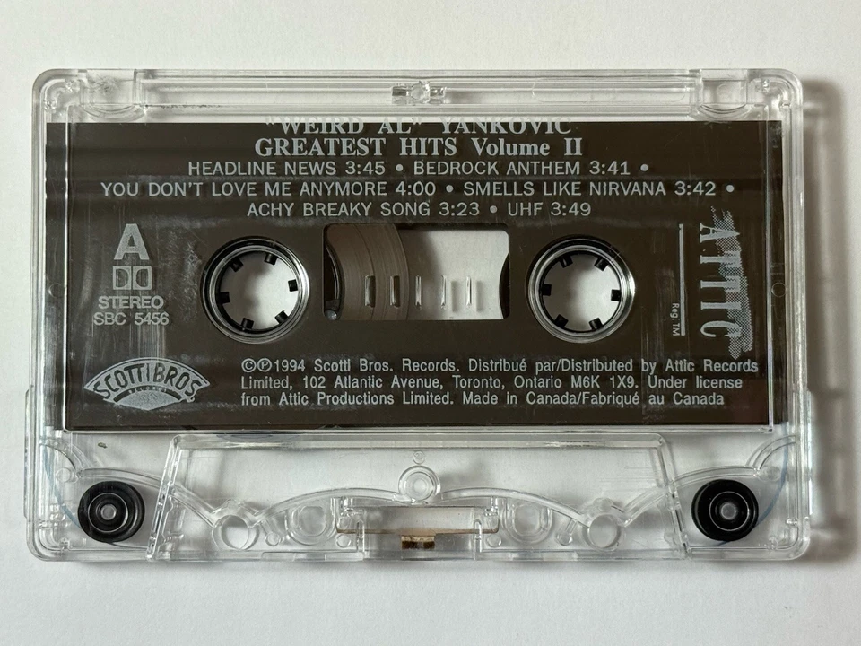 “Weird Al” Yankovic - Greatest Hits, Volume 2 - Cassette Tape 1994 - Tested - Image 4 of 4