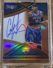 Carmelo Anthony 2015-16 Panini Select Signatures Copper Prizm SP /49 Auto #S-CAN
