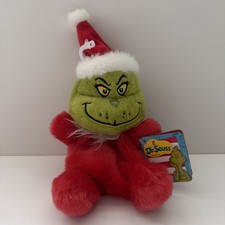 Dr. Seuss Palm Pals Santa GRINCH Aurora World Plush Stuffed Animal Toy 5" New