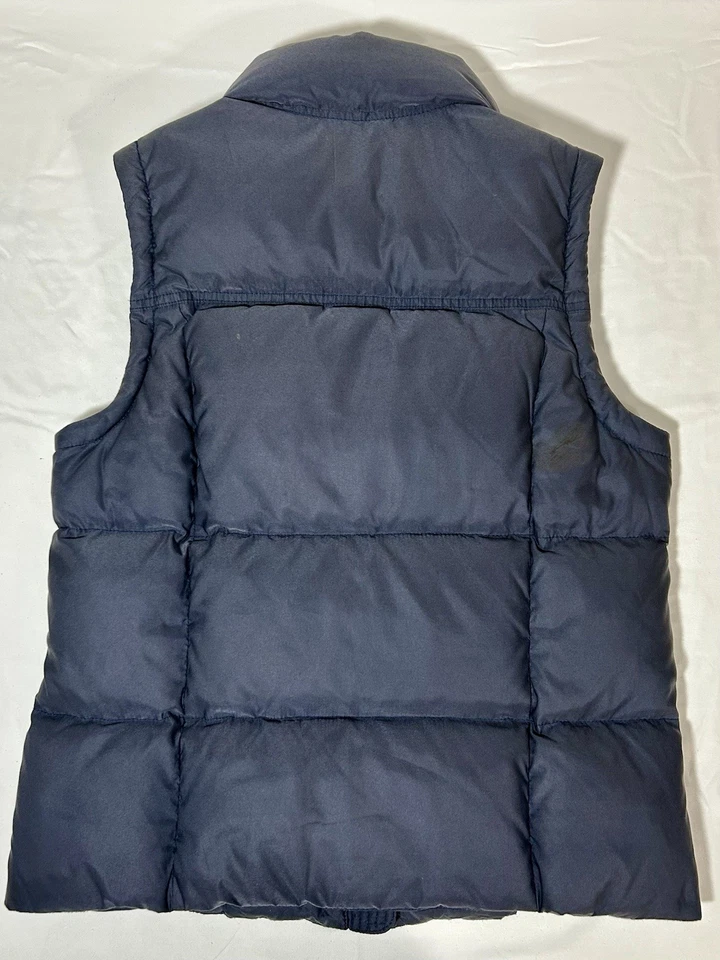 Chaleco acolchado Abercrombie & Fitch para hombre plumón de ganso azul marino grande concha de nailon Foto 4 de 4