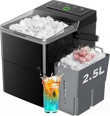 Silonn Ice Maker Countertop with Expandable 2.5L Ice Basket & 1.8L Water Tank, 9