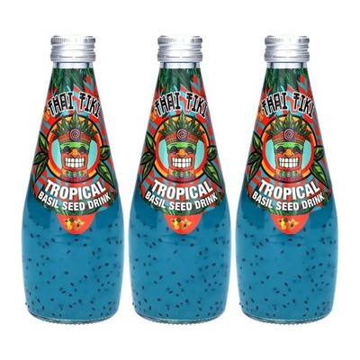 Thai Tiki Tropical Basilikumsamen Basil Seed Drink 290ml 3er Pack