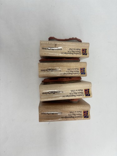 Me & My Big Ideas Lot Of 4 Wood Rubber Stamps - Lauren Briton Galen Stacey NEW - Picture 7 of 8