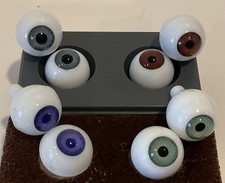 4 Pair Of 18mm Acrylic Round Doll Eyes - 4 Colors
