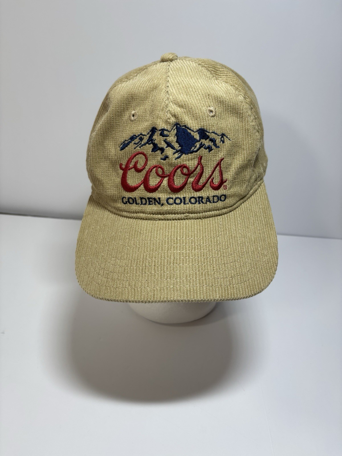 Coors Hat Cap Snap Back Corduroy Golden Colorado Embroidered Beer Men’s Banquet