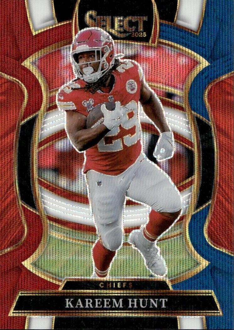 2025 Panini Select #7 Kareem Hunt Tri-Color Prizm #/399