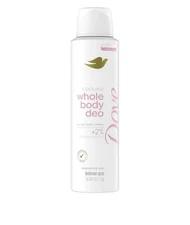 TWO PACK- Dove Whole Body Deodorant Cooling Sprays Raspberry Rose Aluminum Free